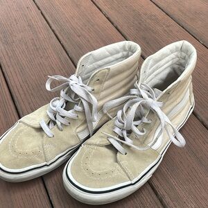 Vans Sk8-Hi Slim (beige/white) M 8.5 sneakers - gently worn